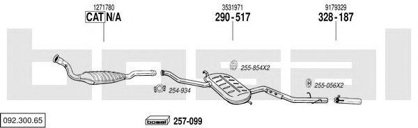 Система выпуска ОГ 09230065 BOSAL
