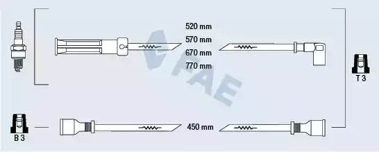 Ккомплект проводов зажигания 83450 FAE