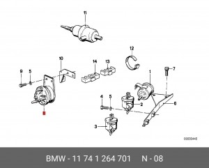 Преобразователь давления, управление ОГ 11 74 1 264 701 BMW