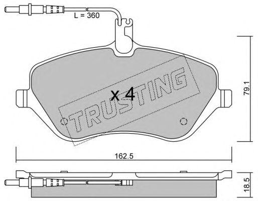 Комплект тормозных колодок 617.0 TRUSTING