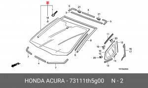 Стекло ветровое 73111TH5G00 HONDA