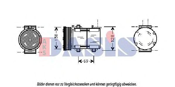 Компрессор, кондиционер 851016N AKS DASIS