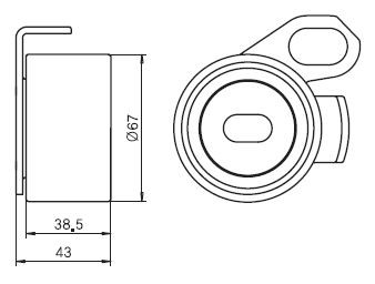 Ролик ремня ГРМ GT90150 GMB