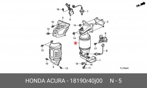 Катализатор 18190R40J00 HONDA