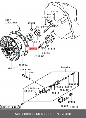 Подшипник выжимной сцепления ME600000 MITSUBISHI