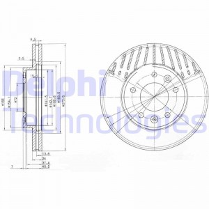 Тормозной диск BG3563 DELPHI