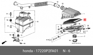 Воздушный фильтр 17220-P2F-A01 HONDA
