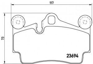 Комплект тормозных колодок, диско P85070 BREMBO