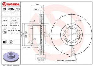 Тормозной диск 09.7382.20 BREMBO
