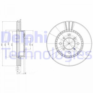 Тормозной диск BG2814 DELPHI
