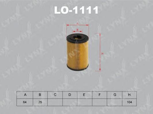 Фильтр масляный двигателя LO-1111 LYNXAUTO