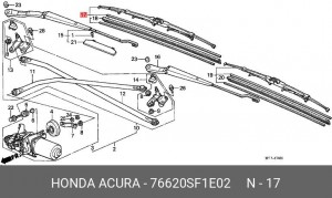 Щетка стеклоочистителя 76620SF1E02 HONDA