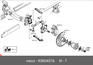 Уплотняющее кольцо, ступица колеса 93804576 IVECO