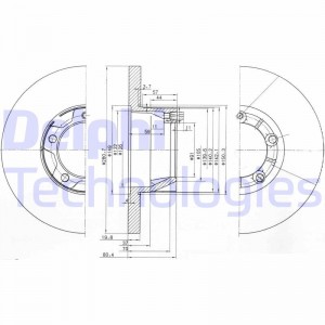 Тормозной диск BG2163 DELPHI
