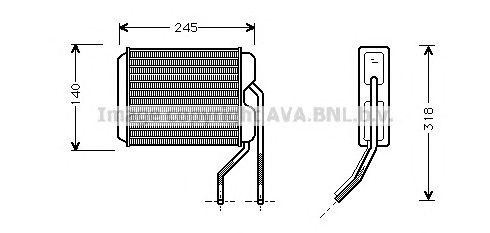 Радиатор отопителя DW6026 AVA