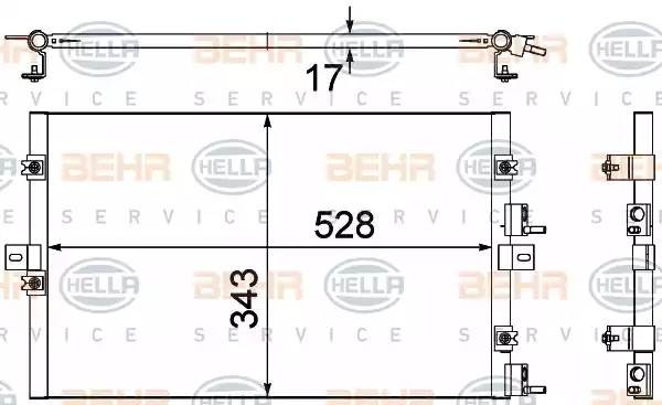 Конденсатор, кондиционер 8FC351304331 HELLA
