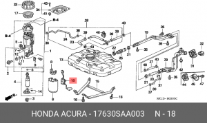 Деталь 17630SAA003 HONDA