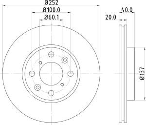 Тормозной диск MDC1756 MINTEX