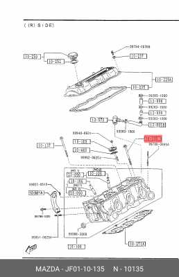 Болт головки цилидра JF01-10-135 MAZDA