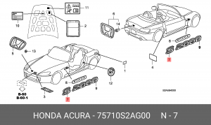 Деталь 75710S2AG00 HONDA