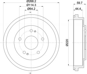 Тормозной барабан MBD167 MINTEX