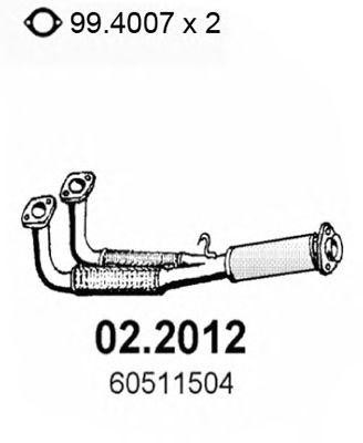 Предглушитель выхлопных газов 022012 ASSO