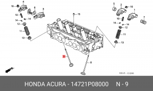 Выпускной клапан 14721P08000 HONDA
