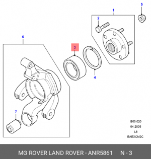 Комплект подшипника ступицы колеса ANR5861 MG ROVER LAND ROVER