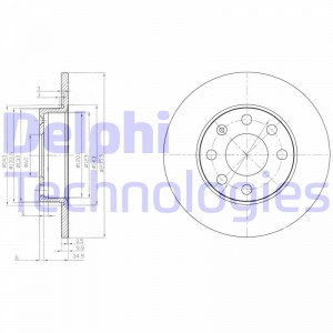 Тормозной диск BG2149 DELPHI