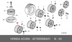 Диск колеса 42700SDBA01 HONDA