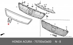 Эмблема 75700ST3E00 HONDA