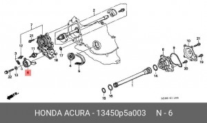 Натяжной ролик, ремень ГРМ 13450P5A003 HONDA