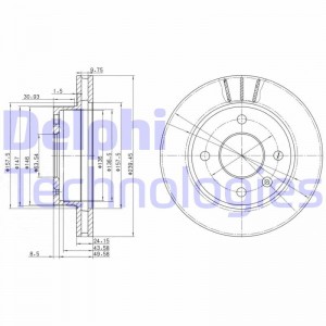 Тормозной диск BG2367 DELPHI