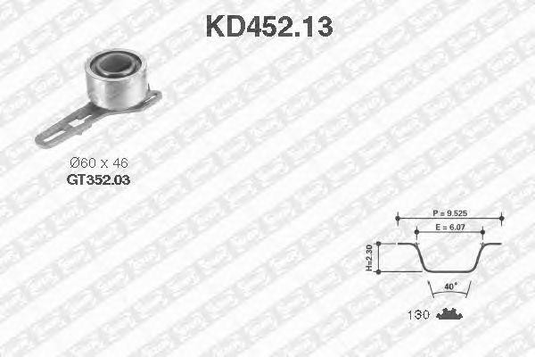 Комплект ремня ГРМ KD45213 NTN SNR