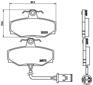 Комплект тормозных колодок, диско P 36 006 BREMBO