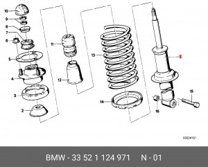 Амортизатор подвески 33 52 1 124 971 BMW