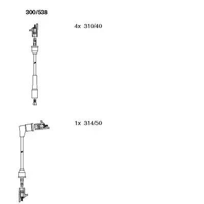 Ккомплект проводов зажигания 300538 BREMI