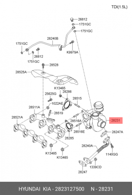 Компрессор, наддув 2823127500 HYUNDAI KIA