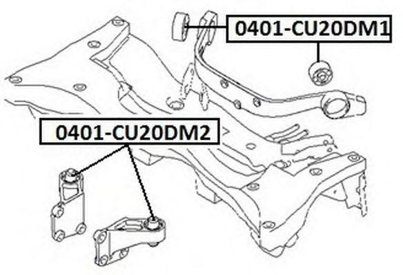 Кронштейн крепления задней балки 0401-CU20DM2 ASVA