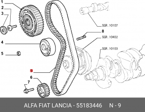 Ремень ГРМ 55183446 ALFA FIAT LANCIA