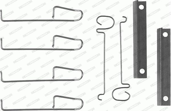 Комплектующие, колодки дискового тормоза FBA473 FERODO