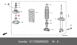 Опора амортизационной стойки 51728-SR0-003 HONDA