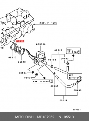 Топливный насос MD187952 MITSUBISHI