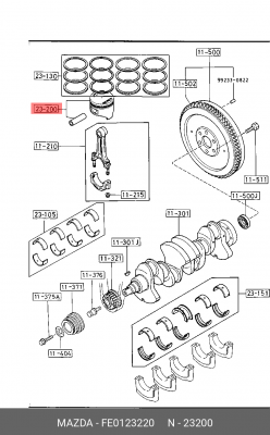 Поршень ДВС FE01-23-220 MAZDA