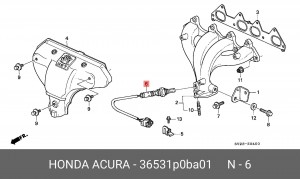 Лямбда-зонд 36531P0BA01 HONDA