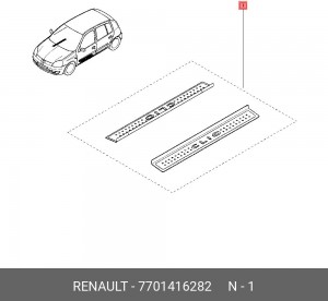Накладка порога 7701416282 RENAULT