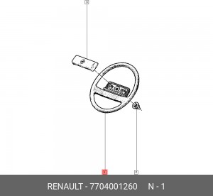 Колодки тормозные дисковые 7704001260 RENAULT