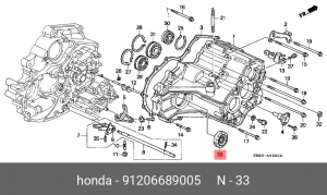 Уплотняющее кольцо, дифференциал 91206689005 HONDA