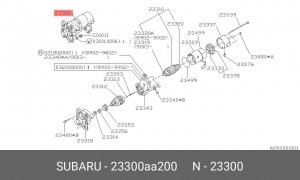 Стартер 23300AA200 SUBARU