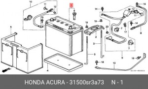 Батарея аккумуляторная 31500SR3A73 HONDA